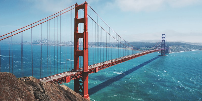 美国纽约市天际线与自由女神像